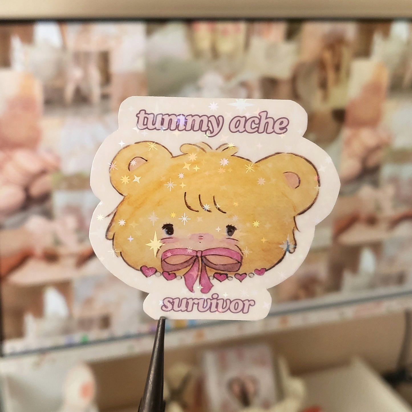 Tummy ache sticker