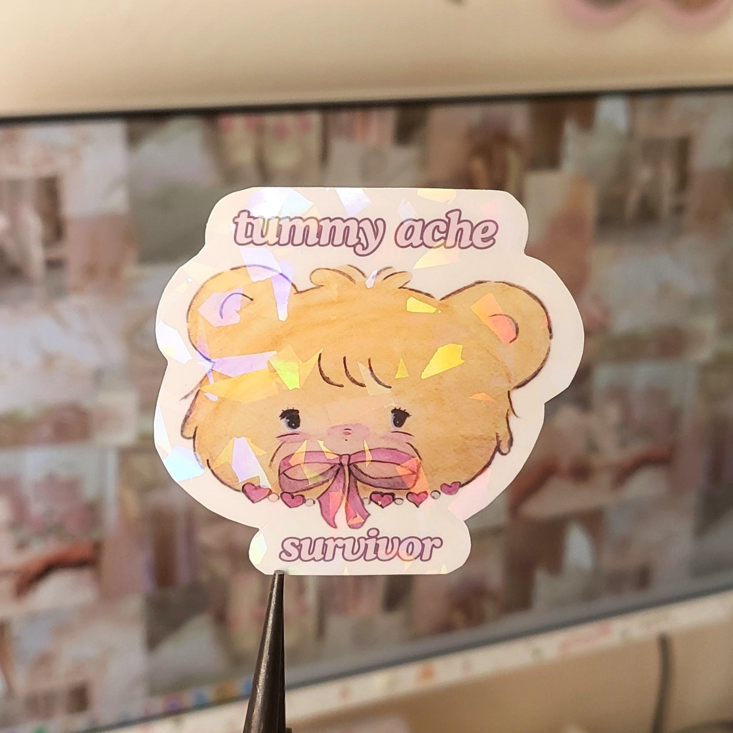 Tummy ache sticker