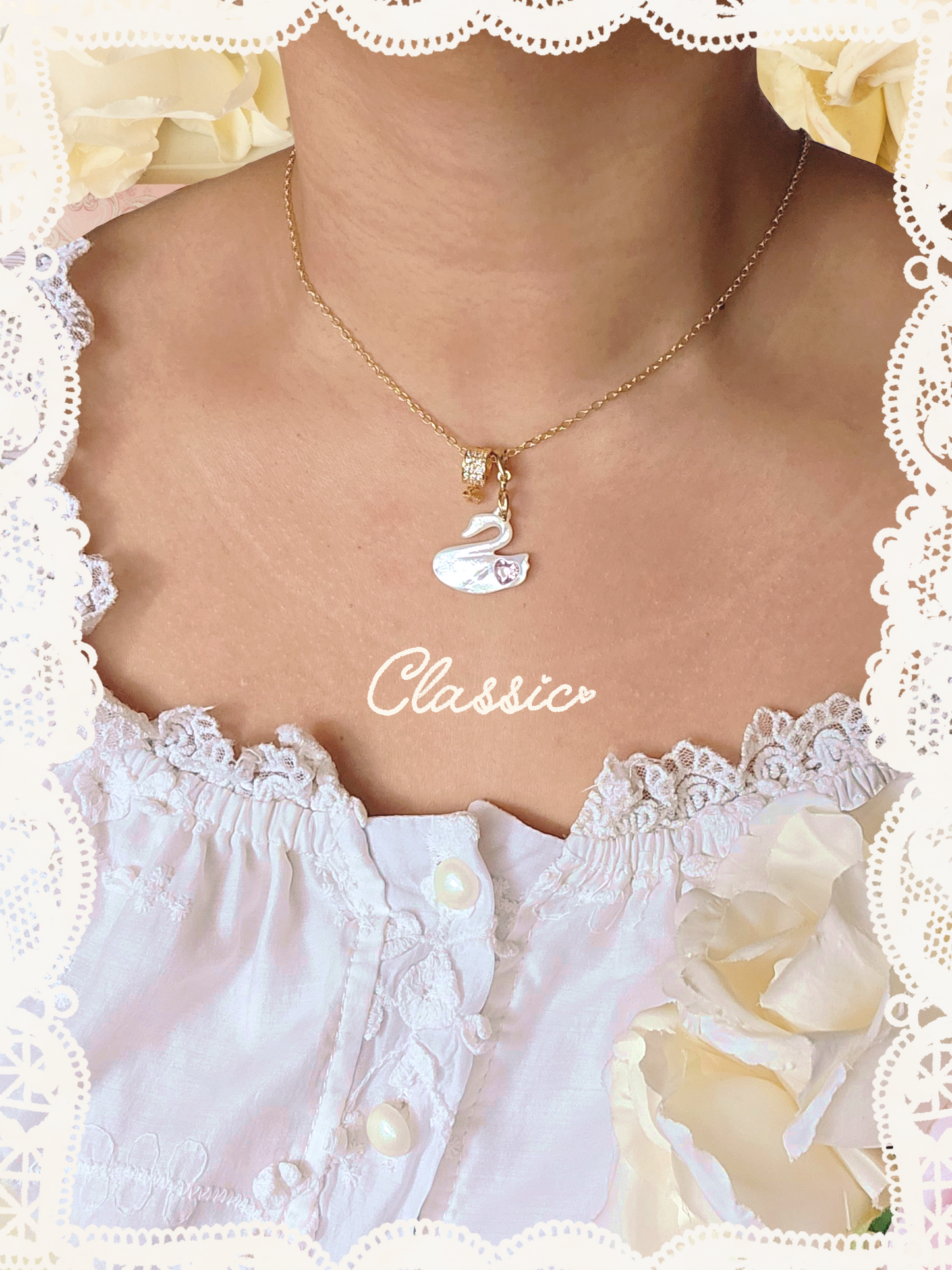 Pearlescent Swan Necklace (PRE-ORDER)