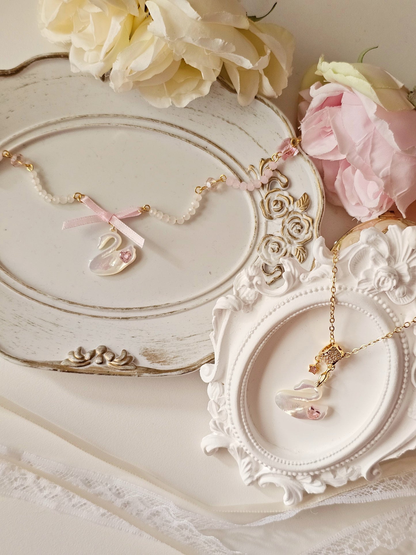 Pearlescent Swan Necklace (PRE-ORDER)